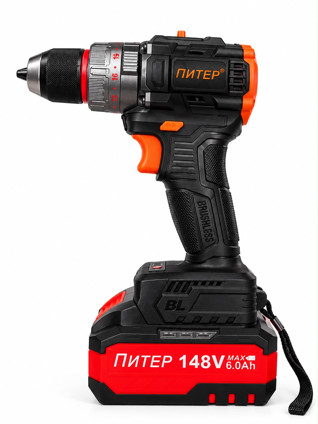Drel Piter Batereyalı kömürsüz  PT148-B2